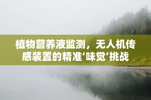 植物营养液监测，无人机传感装置的精准‘味觉’挑战