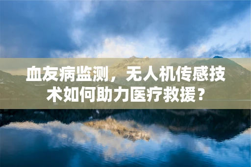血友病监测，无人机传感技术如何助力医疗救援？