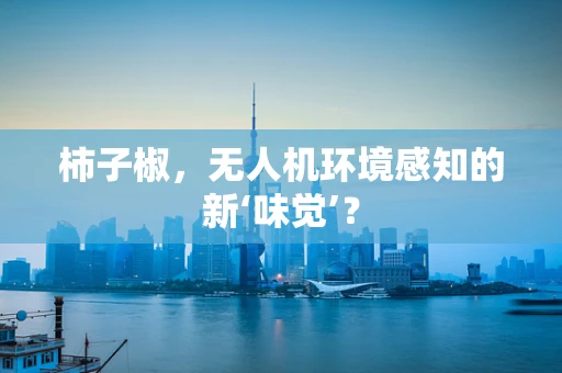 柿子椒，无人机环境感知的新‘味觉’？