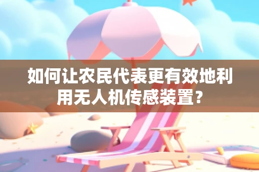 如何让农民代表更有效地利用无人机传感装置？