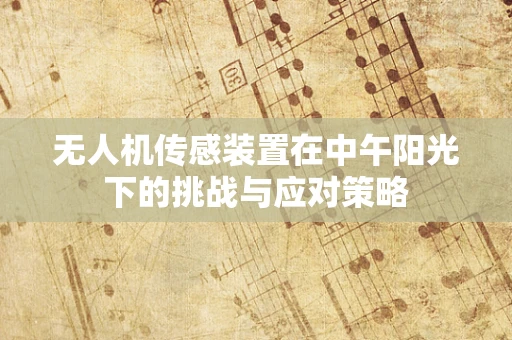 无人机传感装置在中午阳光下的挑战与应对策略