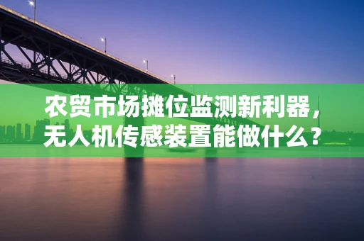 农贸市场摊位监测新利器，无人机传感装置能做什么？