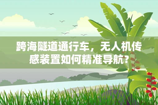 跨海隧道通行车，无人机传感装置如何精准导航？