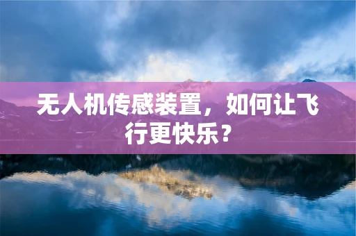 无人机传感装置，如何让飞行更快乐？