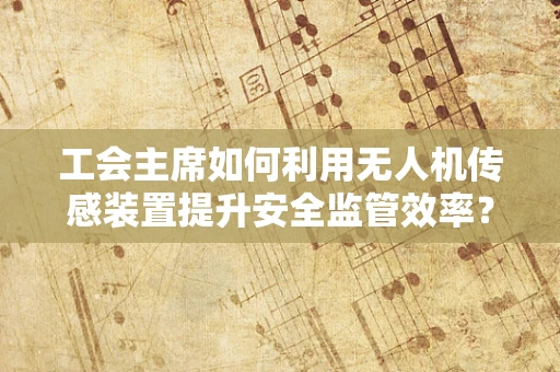 工会主席如何利用无人机传感装置提升安全监管效率？