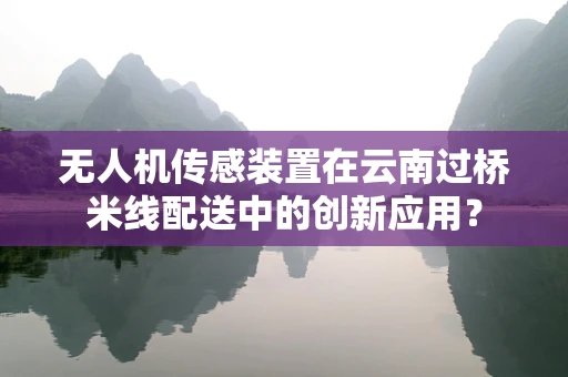 无人机传感装置在云南过桥米线配送中的创新应用？