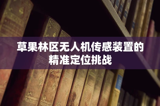 草果林区无人机传感装置的精准定位挑战