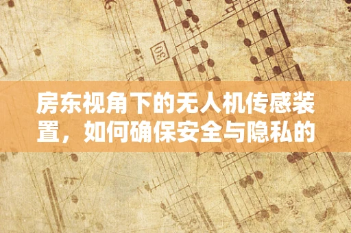 房东视角下的无人机传感装置，如何确保安全与隐私的平衡？