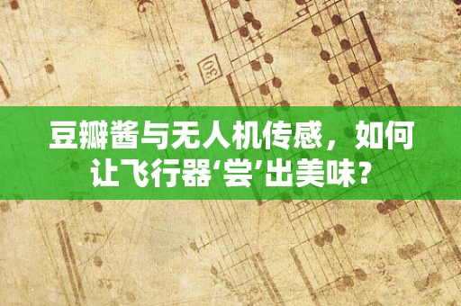 豆瓣酱与无人机传感，如何让飞行器‘尝’出美味？