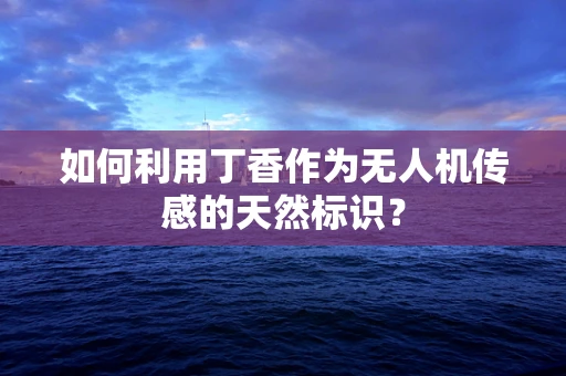 如何利用丁香作为无人机传感的天然标识？