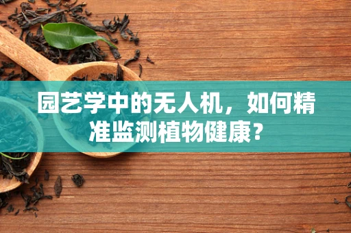 园艺学中的无人机，如何精准监测植物健康？