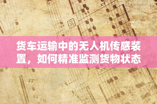 货车运输中的无人机传感装置，如何精准监测货物状态？