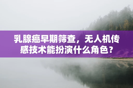 乳腺癌早期筛查，无人机传感技术能扮演什么角色？